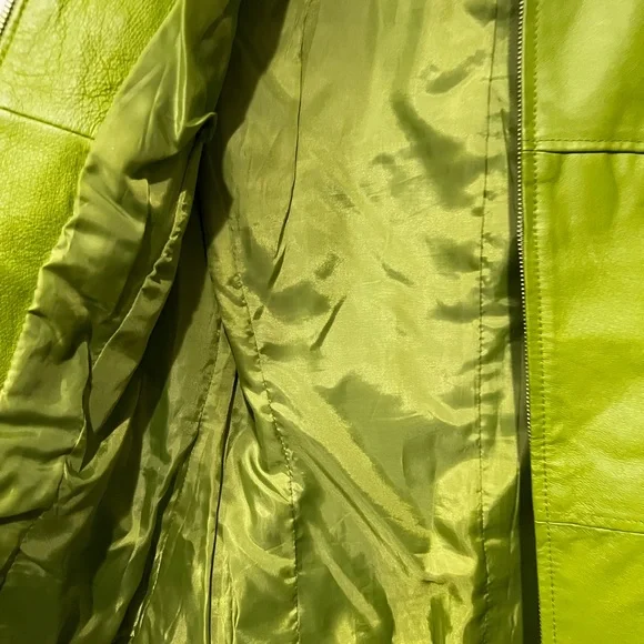 Shape FX Green Leather Women's Jacket SIZE 12 - Picture 4 of 5